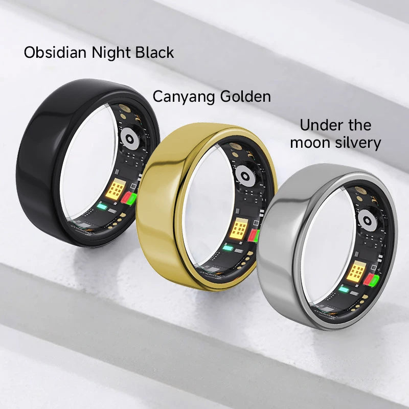 2025 New Smart Ring Heart Rate/Health Sleep Monitoring Multi Sport Modes IP68 Life Waterproof Use Time 3 Days Rings Gift For Man