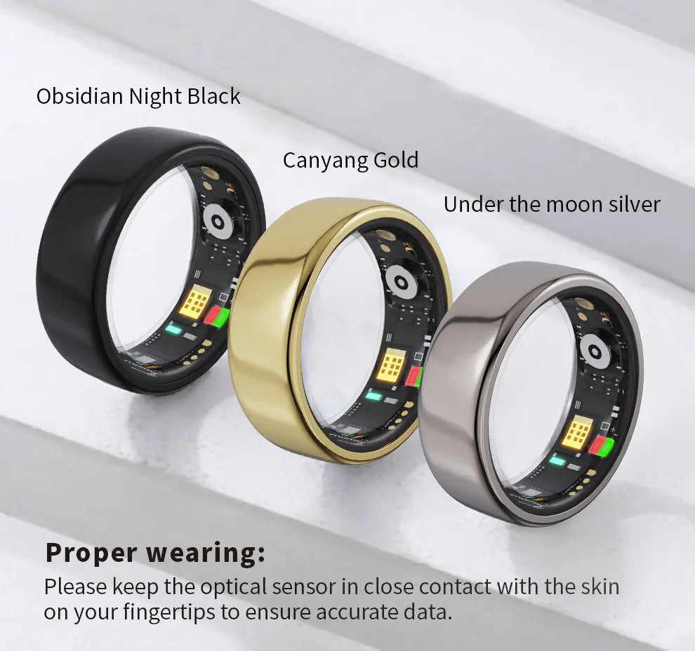 New Smart Ring Sleep Blood Pressure Health Monitoring Multi-sport Modes IP68 Waterproof Wirless Rings For Women Men Android iOS