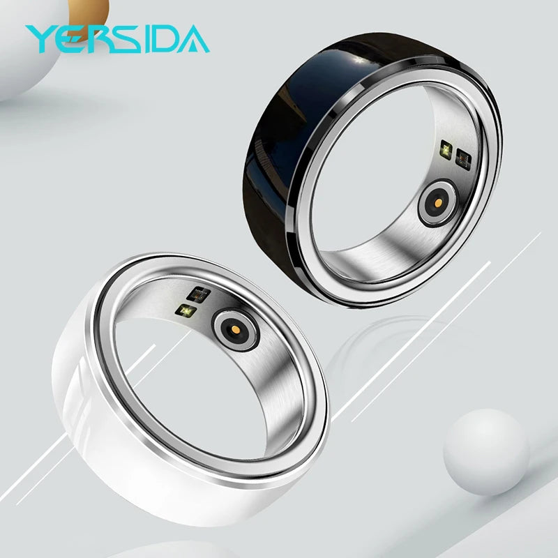 Sport Man Waterproof R08M Smart Ring Nano Ceramic Stainless Steel Rings For Heart Rate Blood Oxygen Sleep Health Fitness Monitor