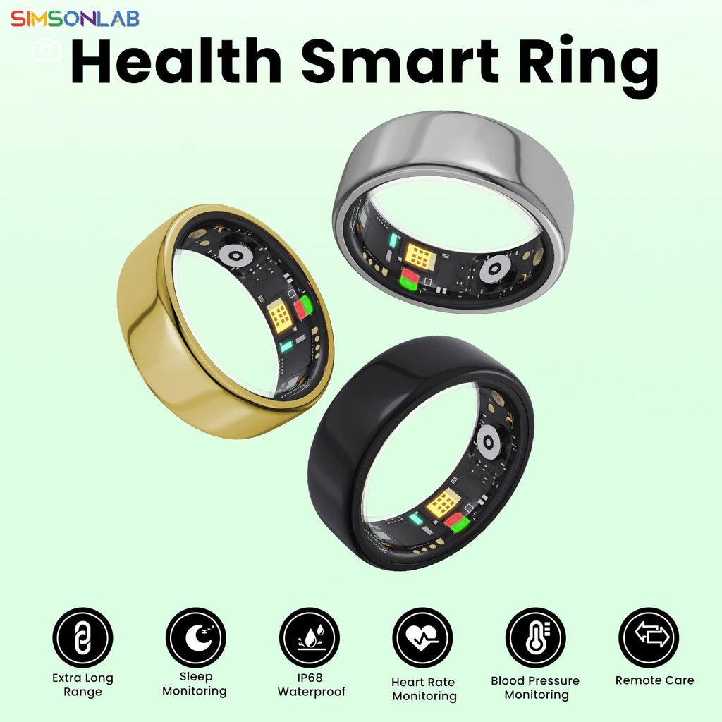 2025 New Smart Ring Heart Rate/Health Sleep Monitoring Multi Sport Modes IP68 Life Waterproof Use Time 3 Days Rings Gift For Man