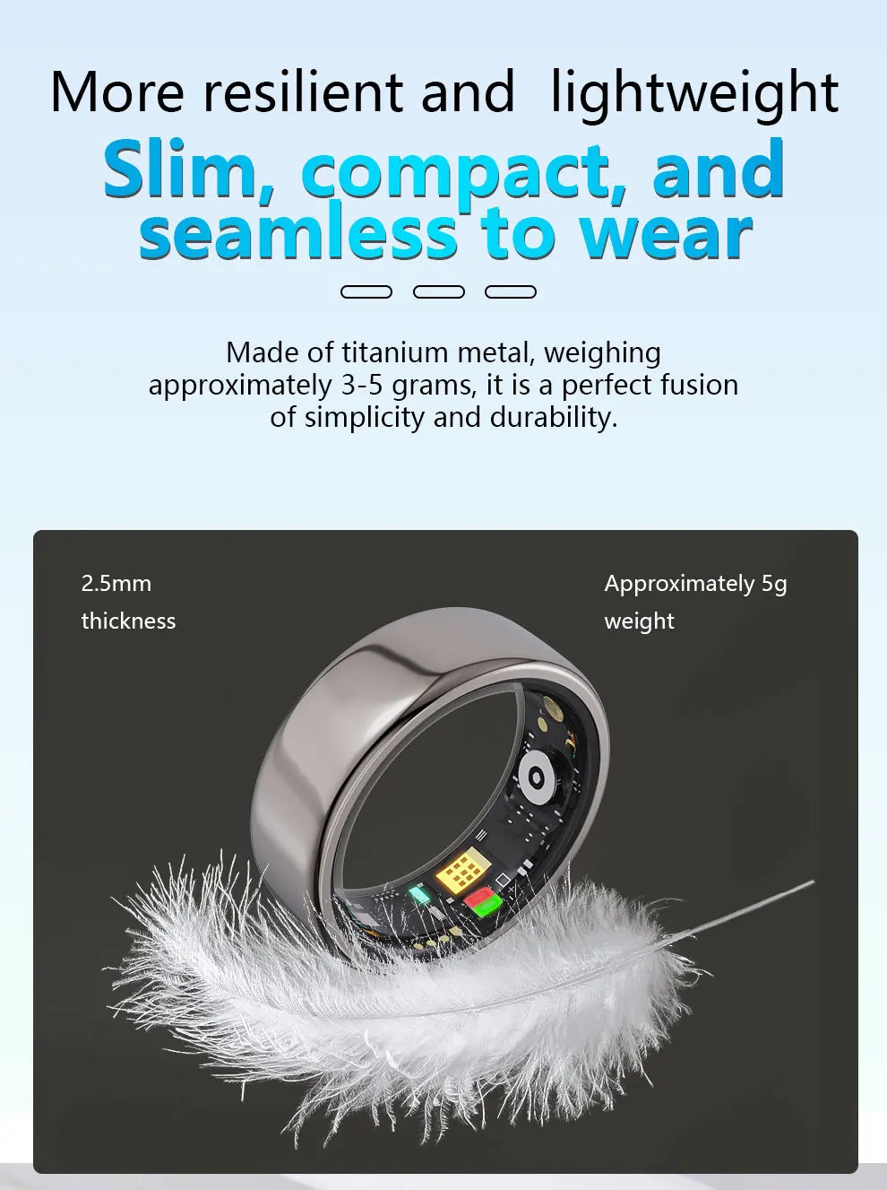 New Smart Ring Sleep Blood Pressure Health Monitoring Multi-sport Modes IP68 Waterproof Wirless Rings For Women Men Android iOS
