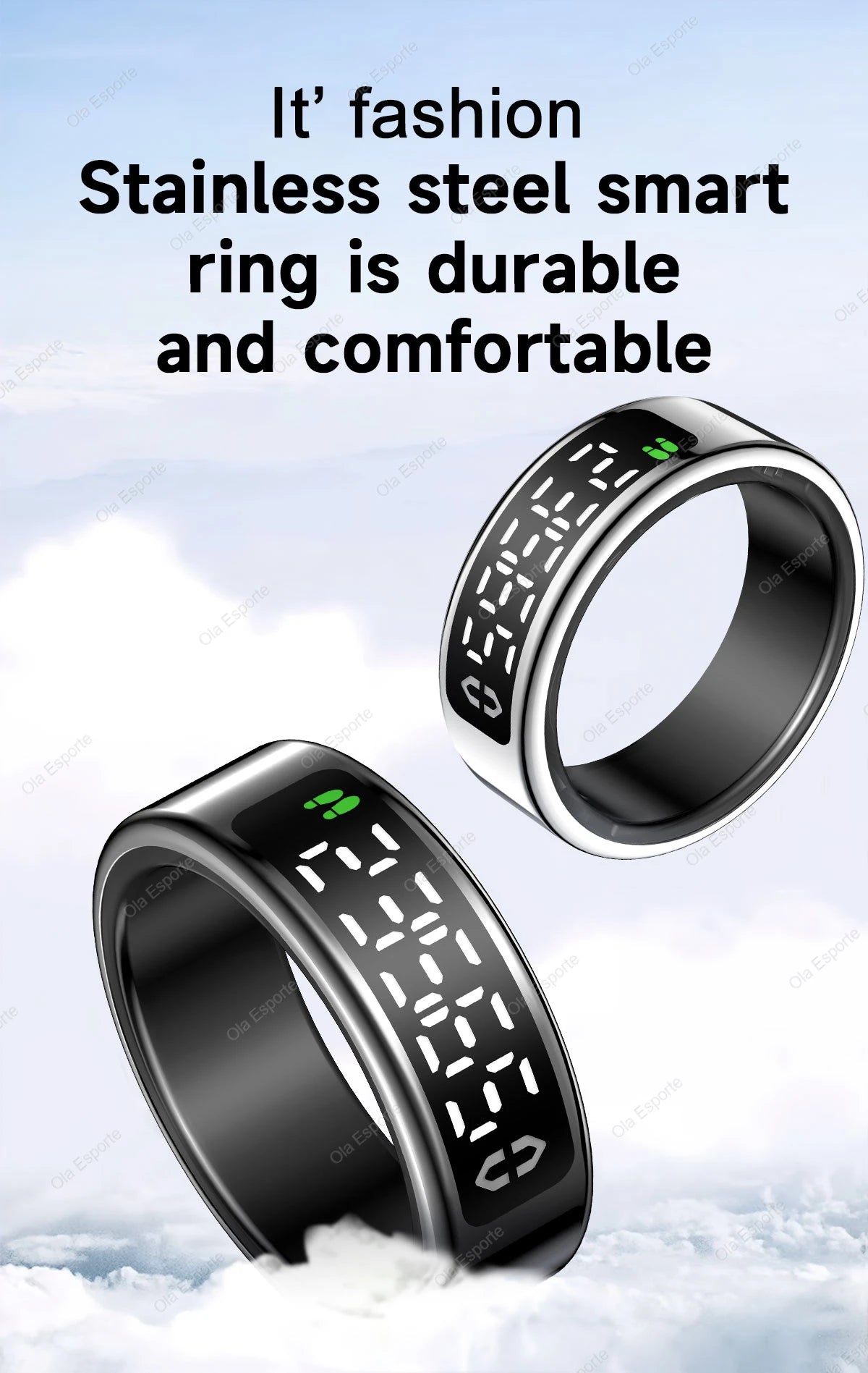 2025 Smart Ring with Display Screen and Touch, Wireless Charging, Health Manager, 5 ATM Waterproof For Men Women Rings R12 R11
