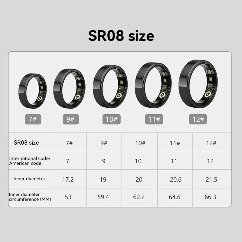 Smart Ring SR08 Multifunctional Ring Bluetooth Health Monitoring Sleep Monitoring Heart Rate Men Women Smart Ring  New 2025