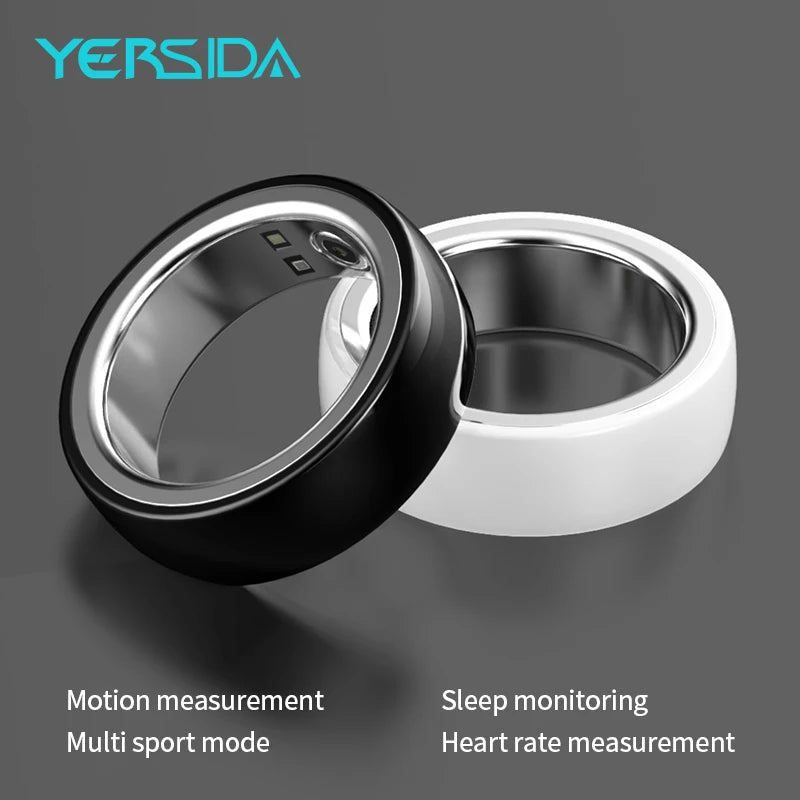 Sport Man Waterproof R08M Smart Ring Nano Ceramic Stainless Steel Rings For Heart Rate Blood Oxygen Sleep Health Fitness Monitor