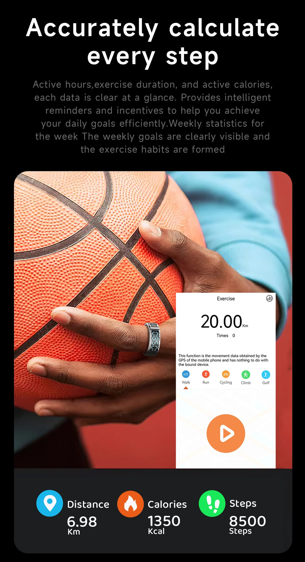 2025 New SR08 Smart Ring Men Women LED Display Screen Heart Rate Blood Oxygen Monitoring 5ATM Waterproof Multi Sports Modes Gift