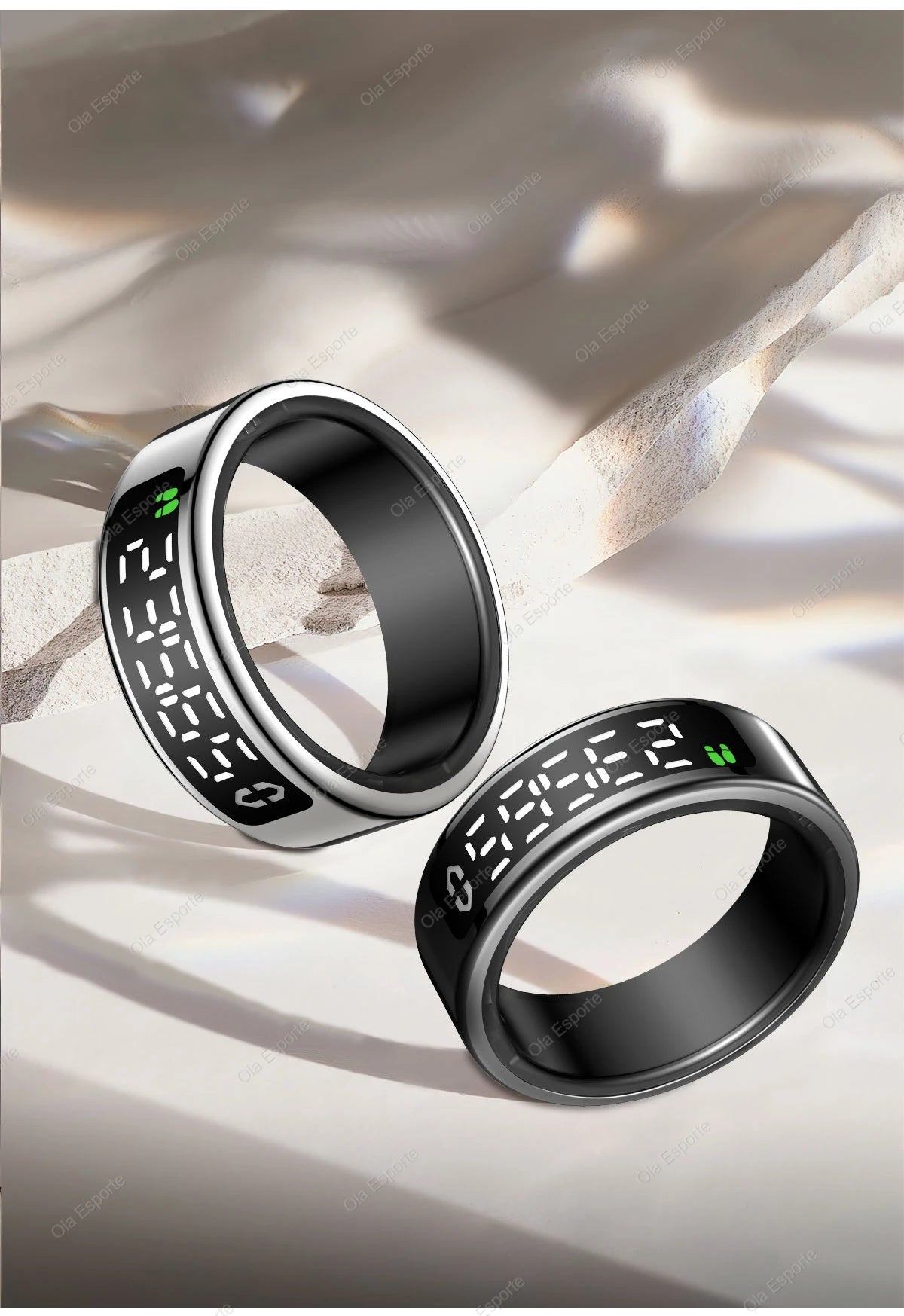 2025 Smart Ring with Display Screen and Touch, Wireless Charging, Health Manager, 5 ATM Waterproof For Men Women Rings R12 R11