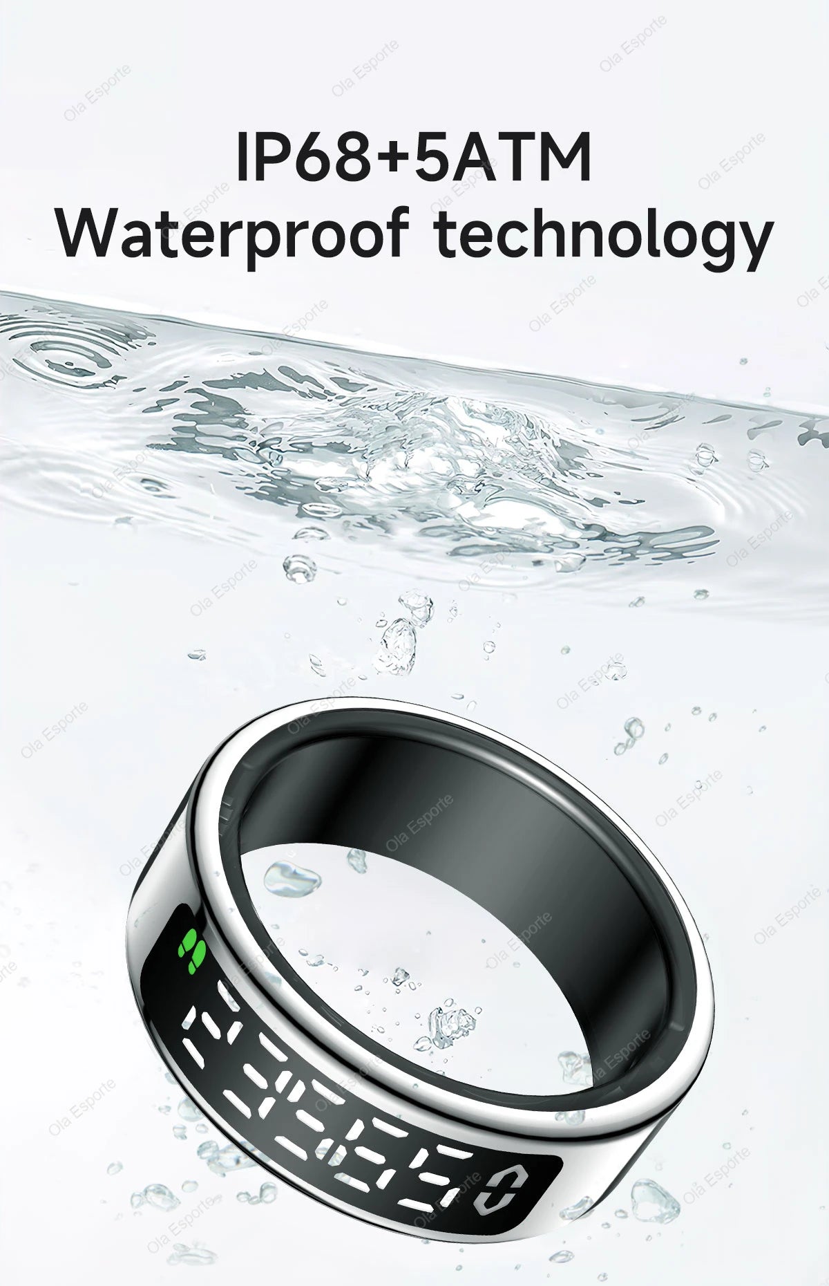 2025 Smart Ring with Display Screen and Touch, Wireless Charging, Health Manager, 5 ATM Waterproof For Men Women Rings R12 R11