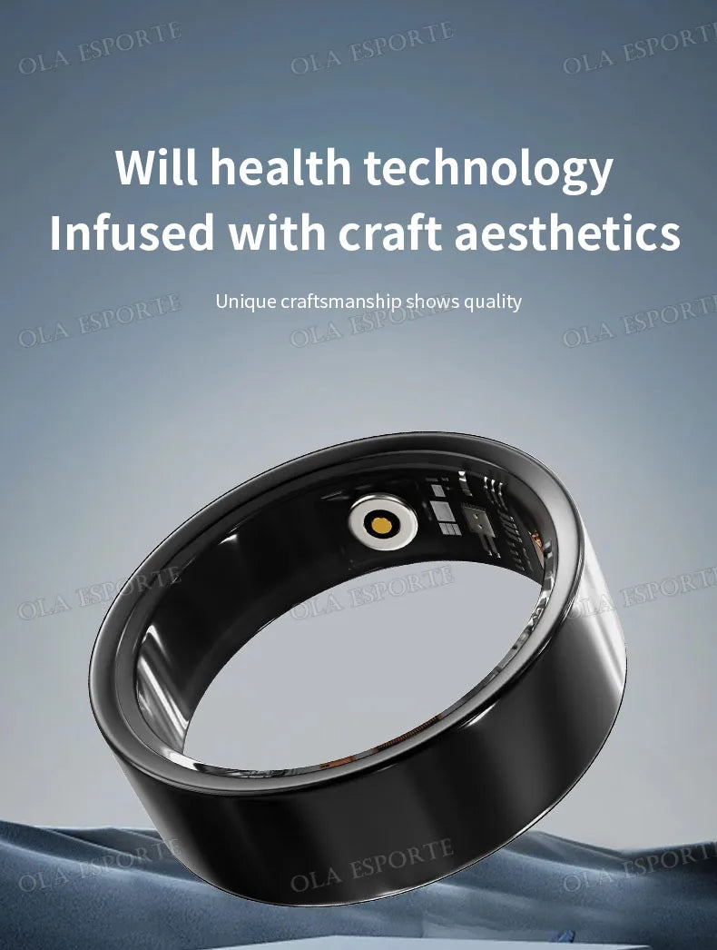 Smart Ring Men Women Health Monitor Heart Rate Blood Oxygen Sleep Ring 5ATM Waterproof Ring Multi Sports Fitness Tracker Rings