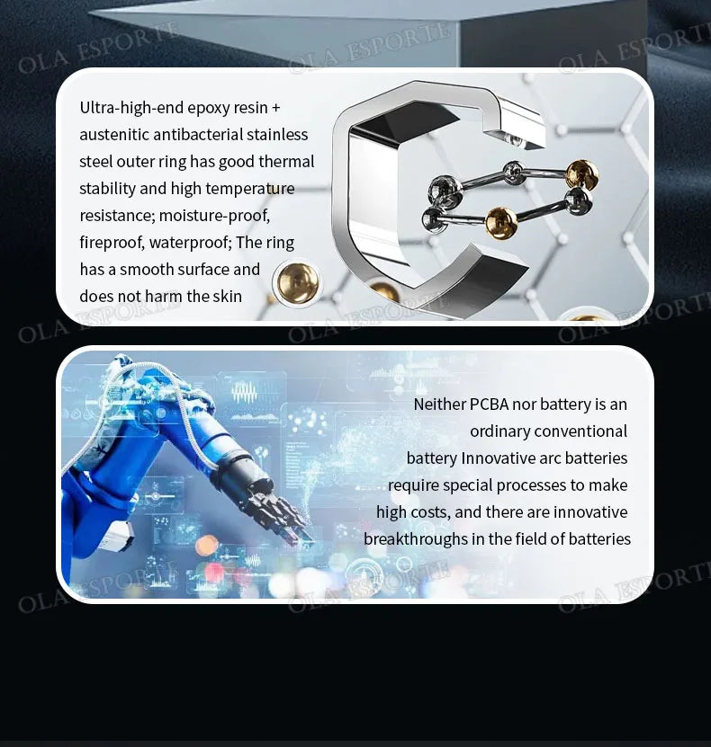 Smart Ring Men Women Health Monitor Heart Rate Blood Oxygen Sleep Ring 5ATM Waterproof Ring Multi Sports Fitness Tracker Rings