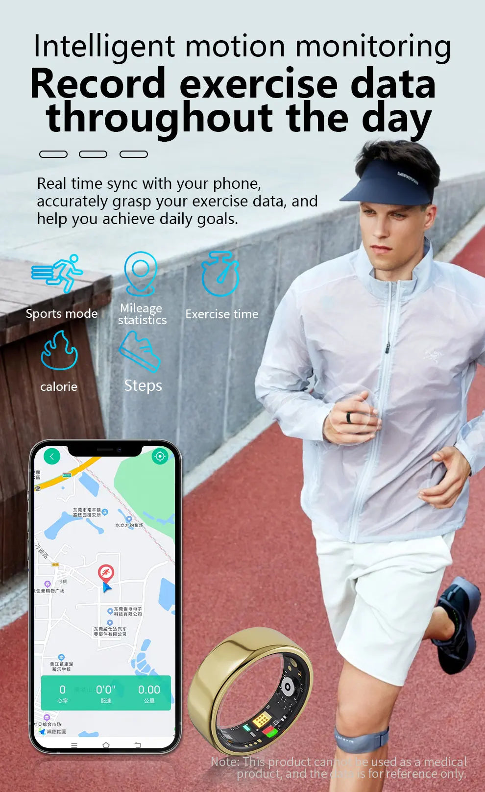 New Smart Ring Sleep Blood Pressure Health Monitoring Multi-sport Modes IP68 Waterproof Wirless Rings For Women Men Android iOS