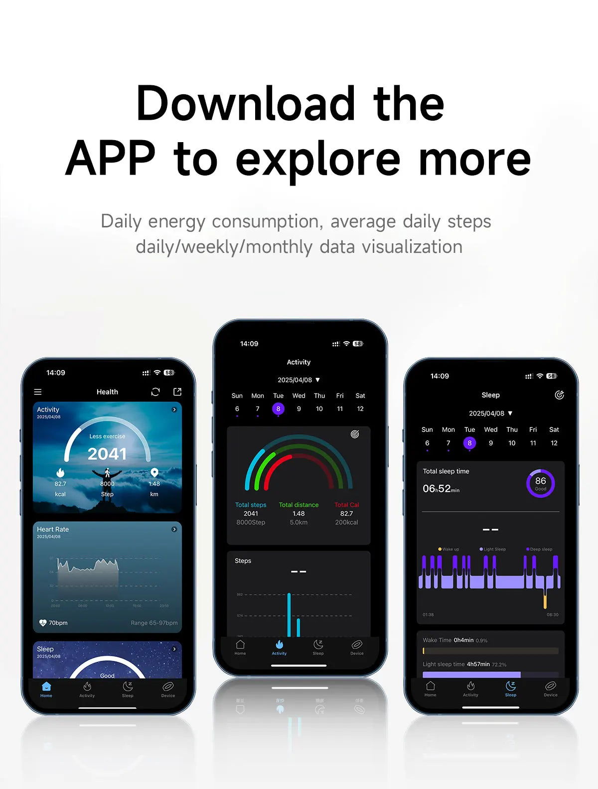 Smart Ring Inteligente Display Screen Waterproof Heart Rate&Blood Oxgyen&Sleep Monitoring Mutiple Sports Modes Men Women Ring