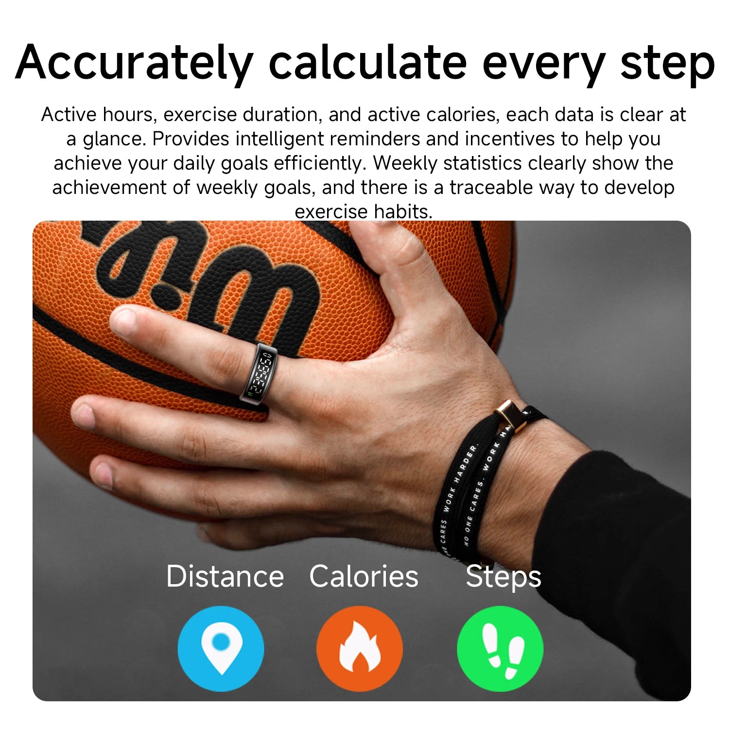 Smart Ring Inteligente Display Screen Waterproof Heart Rate&Blood Oxgyen&Sleep Monitoring Mutiple Sports Modes Men Women Ring