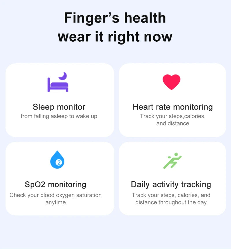 Smart Ring 2024 R06 Health Monitor  Blood Pressure Sleep Heart Rate Waterproof Smart Rings Multiple sports modes For Xiaomi IOS