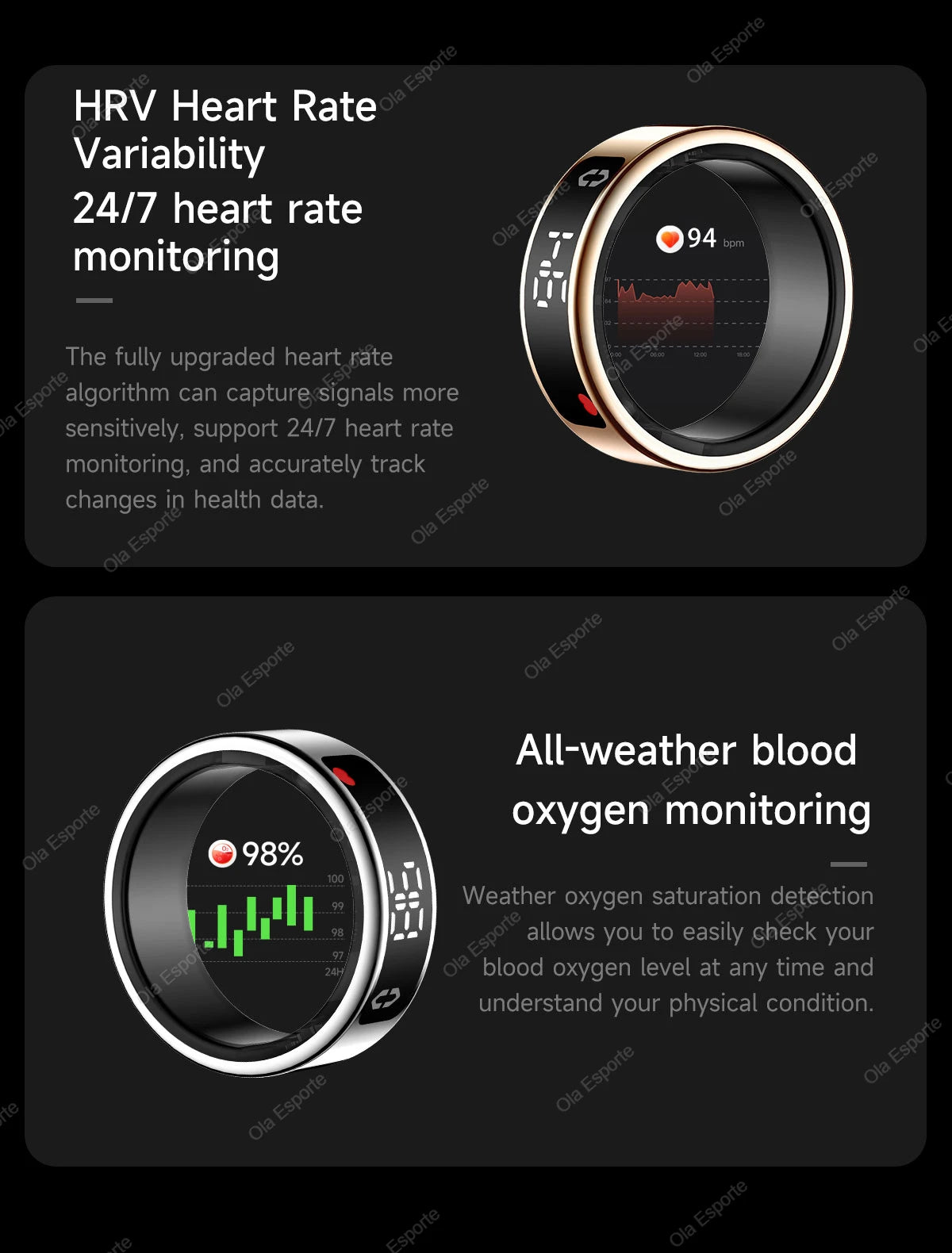 2025 Smart Ring with Display Screen and Touch, Wireless Charging, Health Manager, 5 ATM Waterproof For Men Women Rings R12 R11