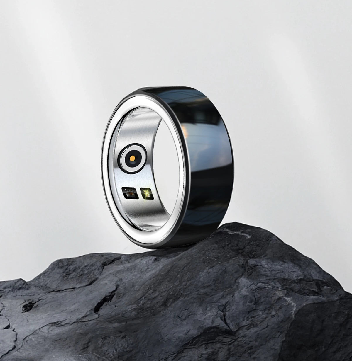 Sport Man Waterproof R08M Smart Ring Nano Ceramic Stainless Steel Rings For Heart Rate Blood Oxygen Sleep Health Fitness Monitor